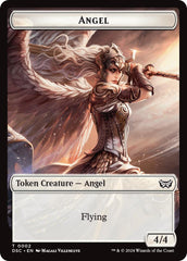 Angel // Treasure Double-Sided Token [Duskmourn: House of Horror Commander Tokens] | Odin's Place