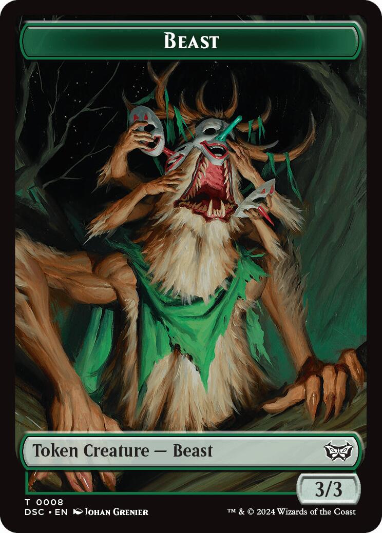 Beast // Scarecrow Double-Sided Token [Duskmourn: House of Horror Commander Tokens] | Odin's Place