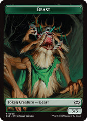 Beast // Scarecrow Double-Sided Token [Duskmourn: House of Horror Commander Tokens] | Odin's Place