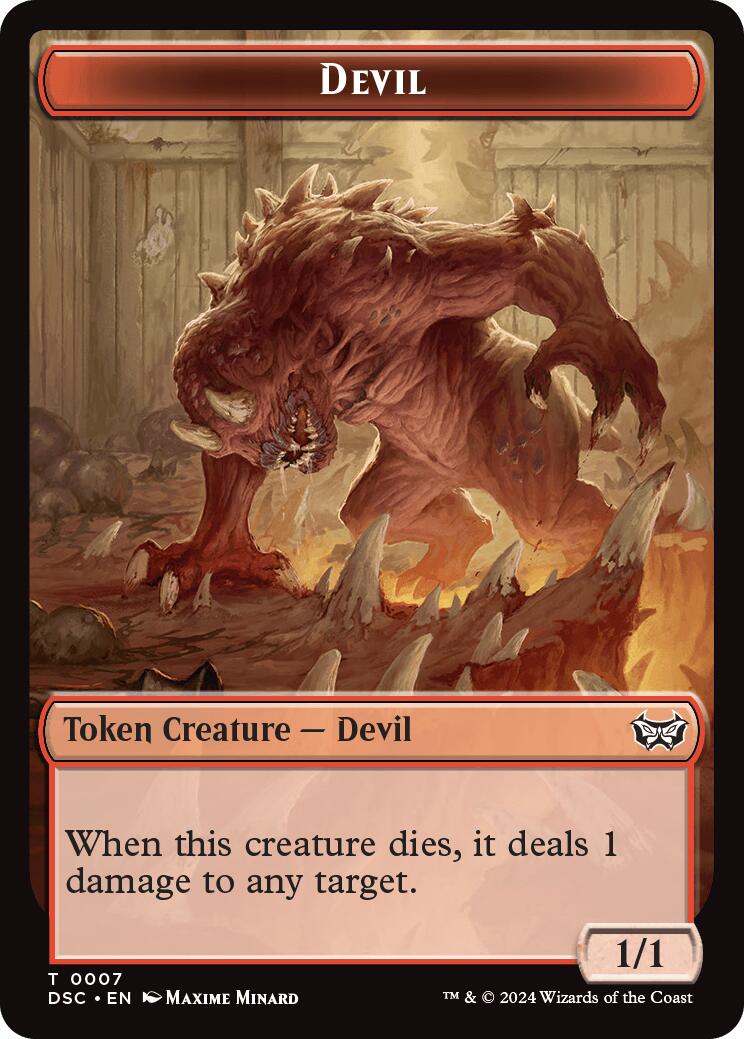 Devil // Scarecrow Double-Sided Token [Duskmourn: House of Horror Commander Tokens] | Odin's Place