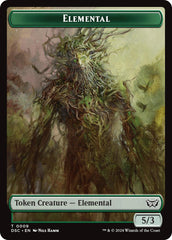 Elemental // Bird Double-Sided Token [Duskmourn: House of Horror Commander Tokens] | Odin's Place
