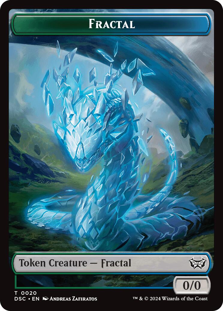 Fractal // Scarecrow Double-Sided Token [Duskmourn: House of Horror Commander Tokens] | Odin's Place