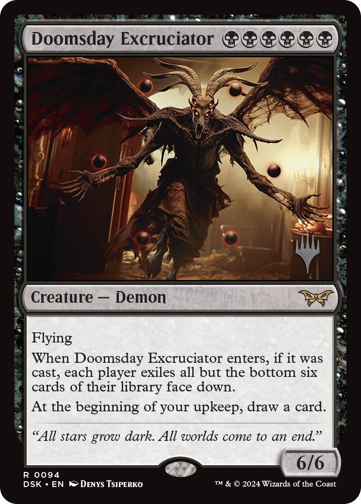Doomsday Excruciator (Promo Pack) [Duskmourn: House of Horror Promos] | Odin's Place