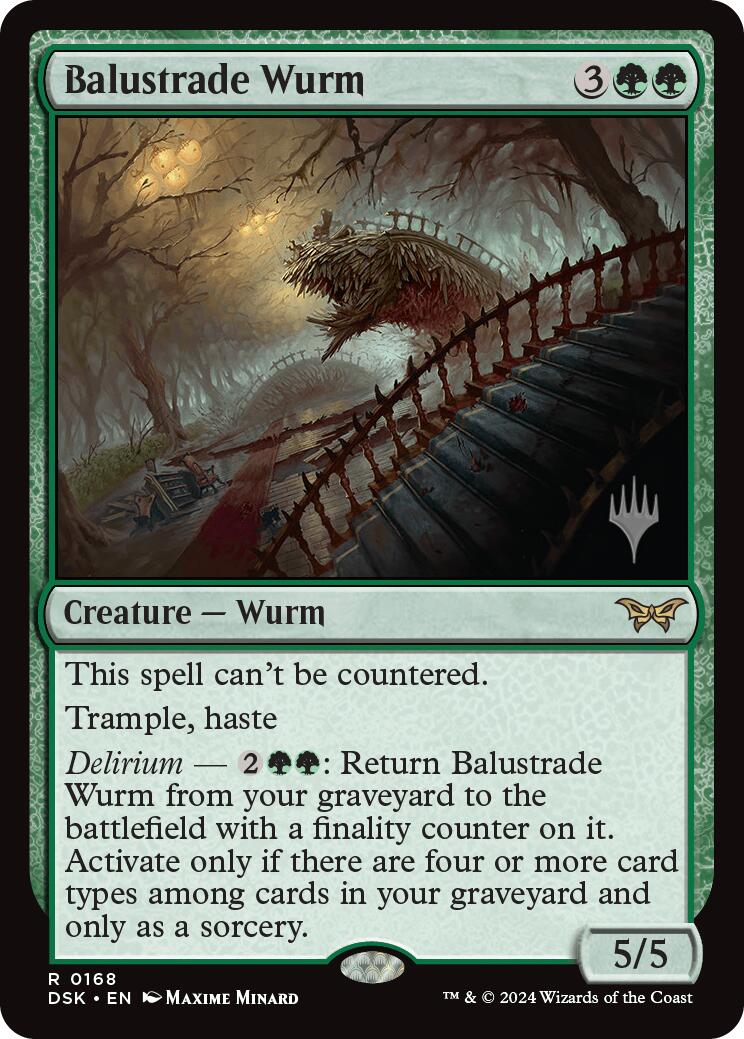 Balustrade Wurm (Promo Pack) [Duskmourn: House of Horror Promos] | Odin's Place