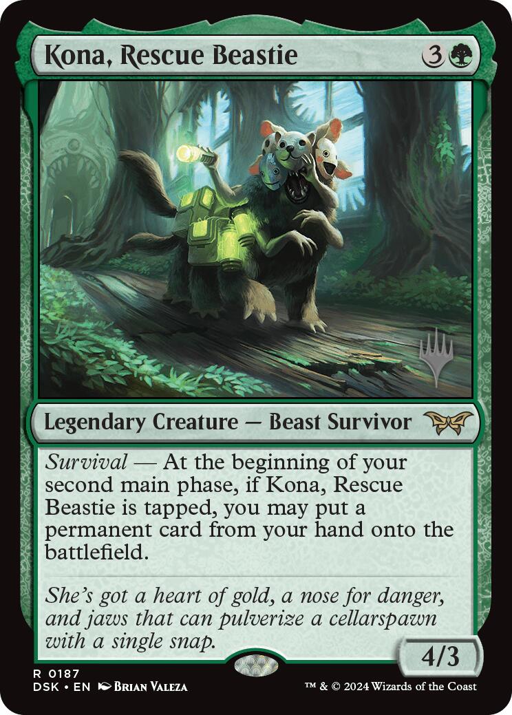 Kona, Rescue Beastie (0187) (Promo Pack) [Duskmourn: House of Horror Promos] | Odin's Place