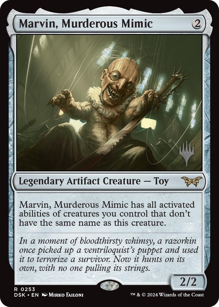 Marvin, Murderous Mimic (Promo Pack) [Duskmourn: House of Horror Promos] | Odin's Place