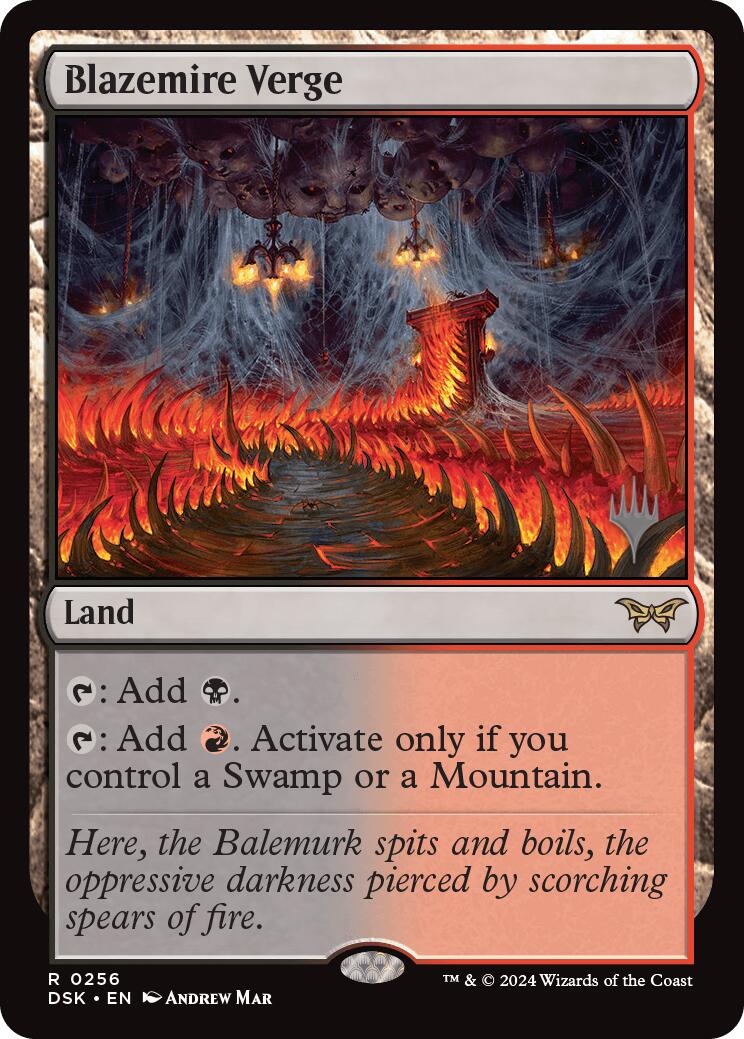 Blazemire Verge (Promo Pack) [Duskmourn: House of Horror Promos] | Odin's Place