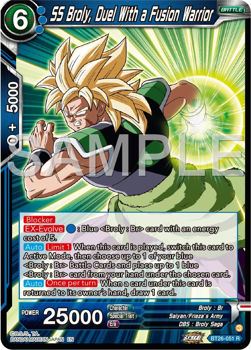 SS Broly, Duel With a Fusion Warrior (BT26-051) [Ultimate Advent] | Odin's Place
