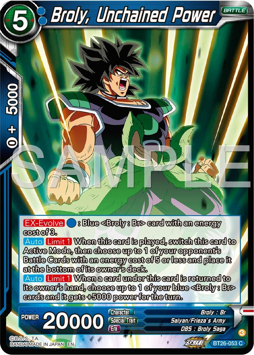 Broly, Unchained Power (BT26-053) [Ultimate Advent] | Odin's Place
