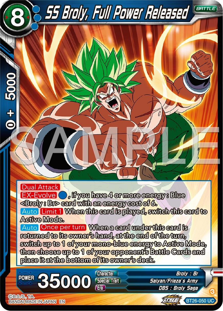 SS Broly, Full Power Released (BT26-050) [Ultimate Advent] | Odin's Place