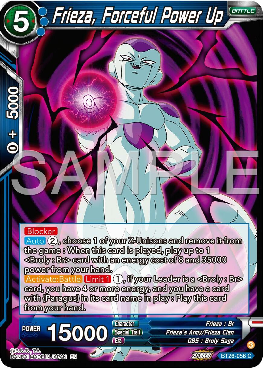 Frieza, Forceful Power Up (BT26-056) [Ultimate Advent] | Odin's Place
