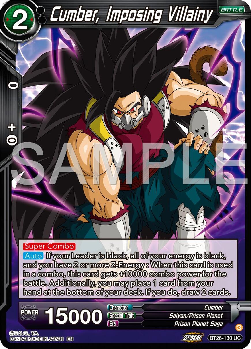 Cumber, Imposing Villainy (BT26-130) [Ultimate Advent] | Odin's Place