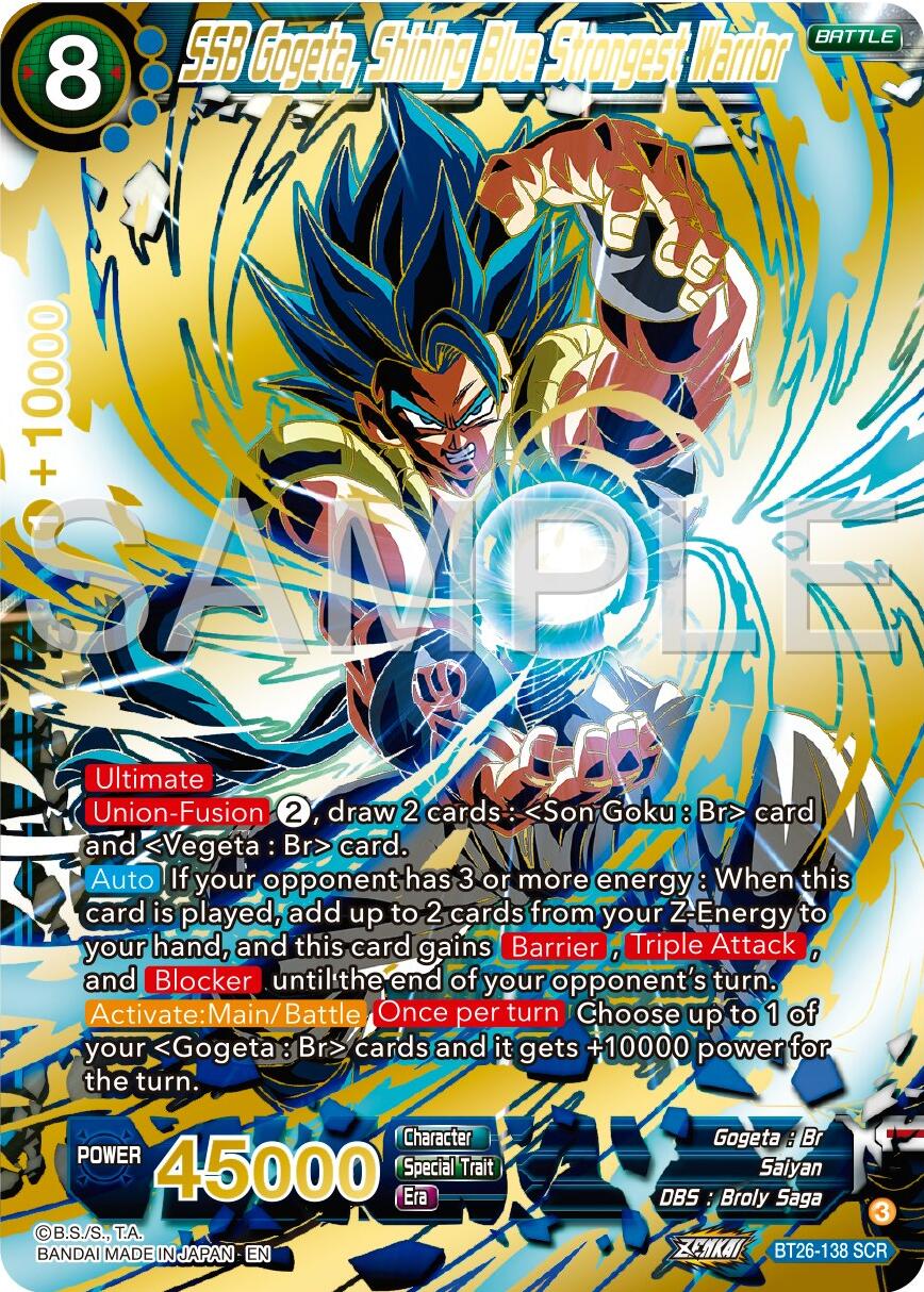 SSB Gogeta, Shining Blue Strongest Warrior (BT26-138) [Ultimate Advent] | Odin's Place