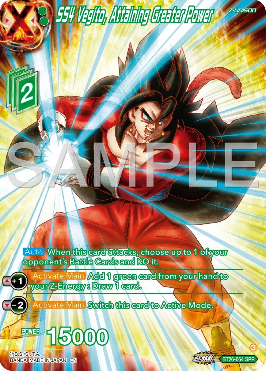 SS4 Vegito, Attaining Greater Power (SPR) (BT26-064) [Ultimate Advent] | Odin's Place