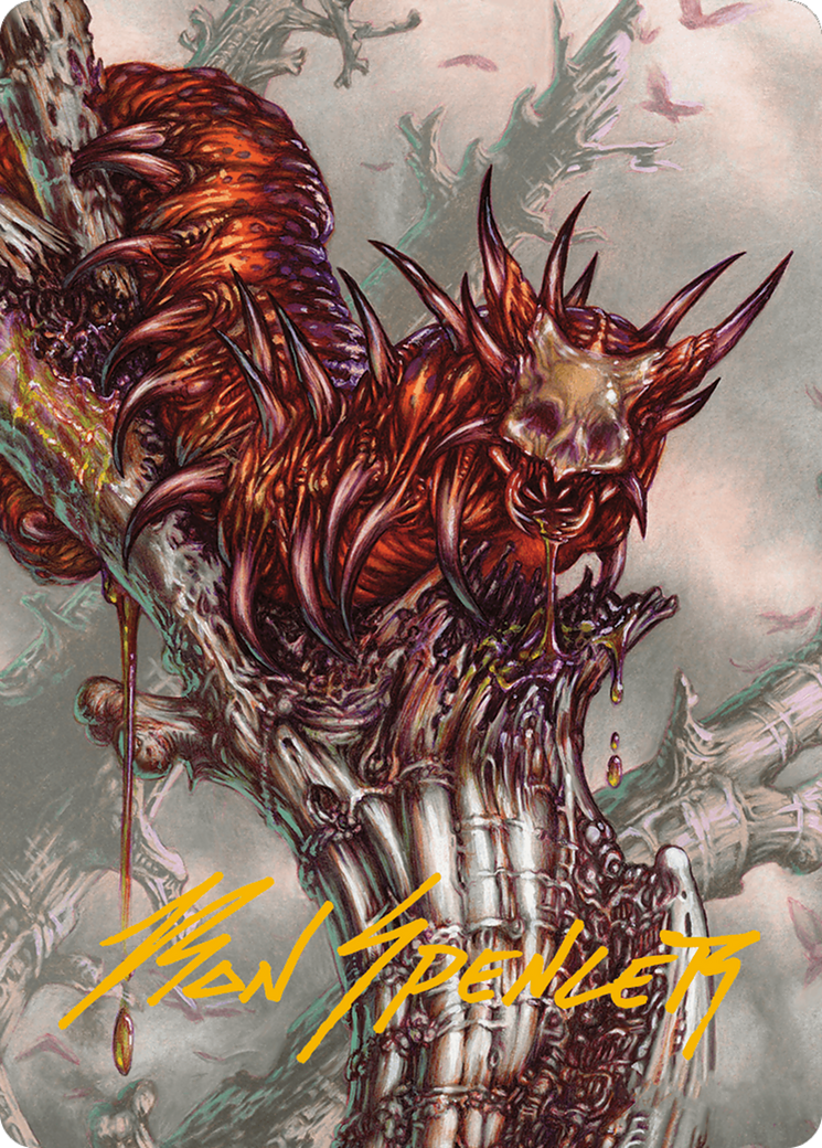 Grist, Voracious Larva Art Card (Gold-Stamped Signature) [Modern Horizons 3 Art Series] | Odin's Place