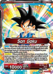 Son Goku // Son Goku & Android 18, Unexpected Tag Team (Alternate Art) (BT26-001) [Ultimate Advent] | Odin's Place