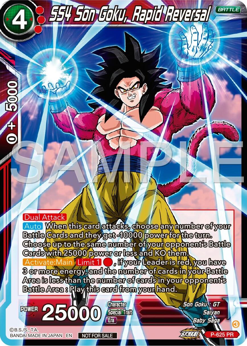 SS4 Son Goku, Rapid Reversal (Zenkai Series Tournament Pack Vol.9) (P-625) [Promotion Cards] | Odin's Place