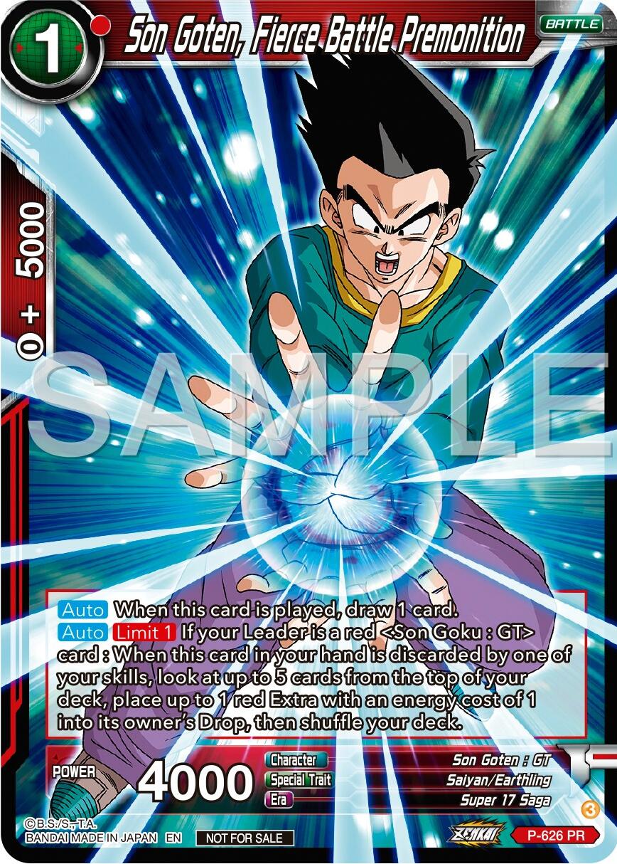Son Goten, Fierce Battle Premonition (Zenkai Series Tournament Pack Vol.9) (P-626) [Promotion Cards] | Odin's Place