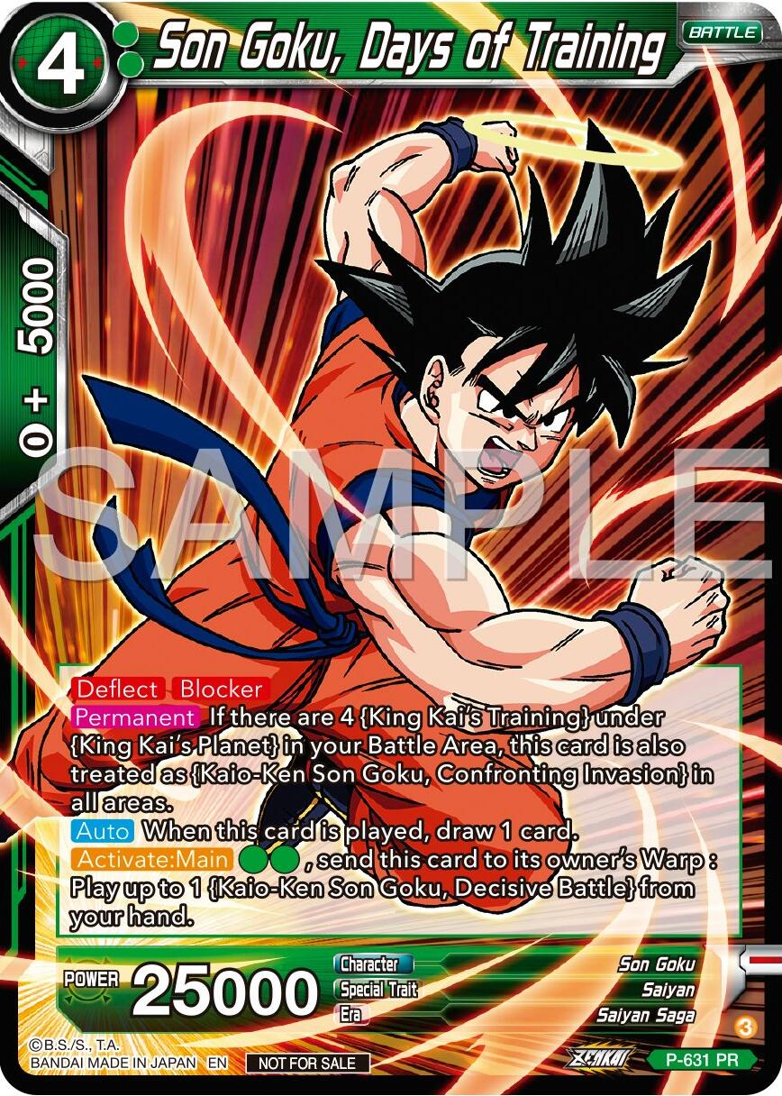 Son Goku, Days of Training (Zenkai Series Tournament Pack Vol.9) (P-631) [Promotion Cards] | Odin's Place