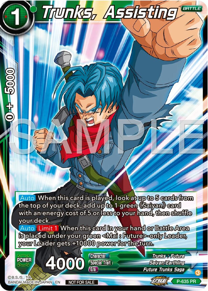 Trunks, Assisting (Zenkai Series Tournament Pack Vol.9) (P-635) [Promotion Cards] | Odin's Place