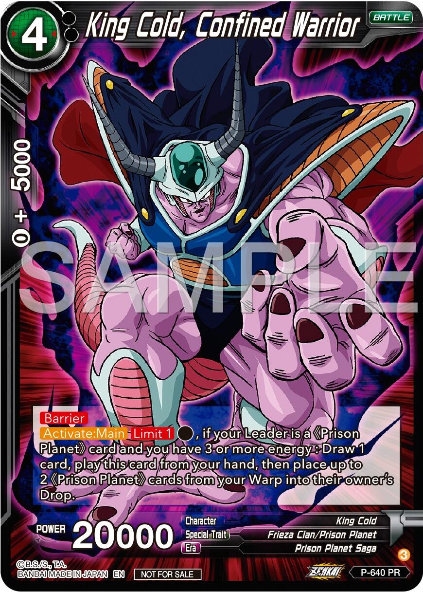 King Cold, Confined Warrior (Zenkai Series Tournament Pack Vol.9) (P-640) [Promotion Cards] | Odin's Place