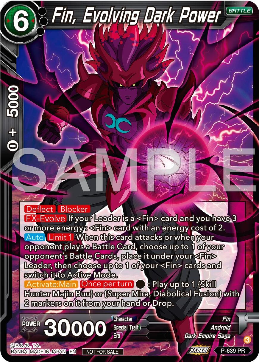 Fin, Evolving Dark Power (Zenkai Series Tournament Pack Vol.9) (P-639) [Promotion Cards] | Odin's Place