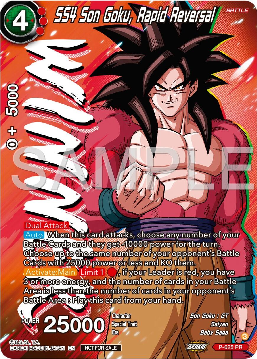 SS4 Son Goku, Rapid Reversal (Zenkai Series Tournament Pack Vol.9) (Winner) (P-625) [Promotion Cards] | Odin's Place
