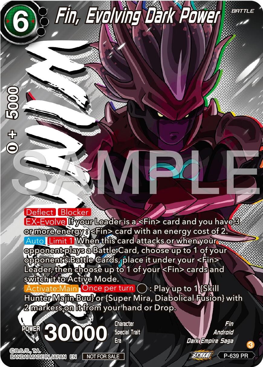 Fin, Evolving Dark Power (Zenkai Series Tournament Pack Vol.9) (Winner) (P-639) [Promotion Cards] | Odin's Place