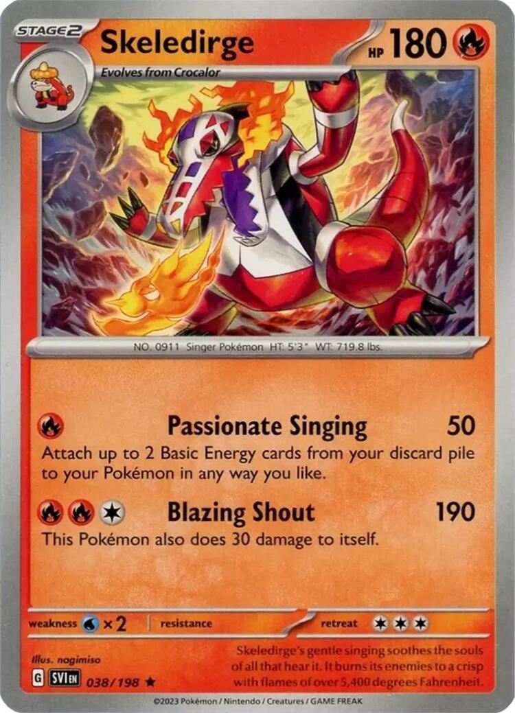 Skeledirge (038/198) (Theme Deck Exclusive) [Scarlet & Violet: Base Set] | Odin's Place