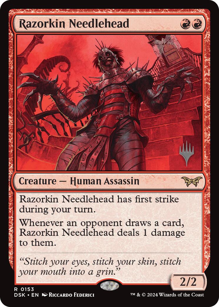 Razorkin Needlehead (Promo Pack) [Duskmourn: House of Horror Promos] | Odin's Place