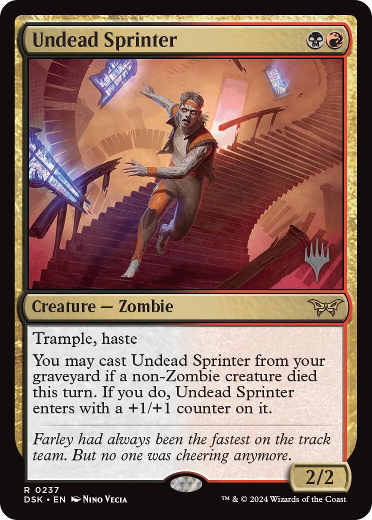 Undead Sprinter (Promo Pack) [Duskmourn: House of Horror Promos] | Odin's Place