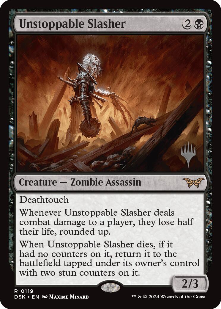 Unstoppable Slasher (0119) (Promo Pack) [Duskmourn: House of Horror Promos] | Odin's Place