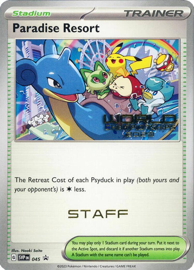 Paradise Resort (045) (World Championships 2023) (Staff) [Scarlet & Violet: Black Star Promos] | Odin's Place