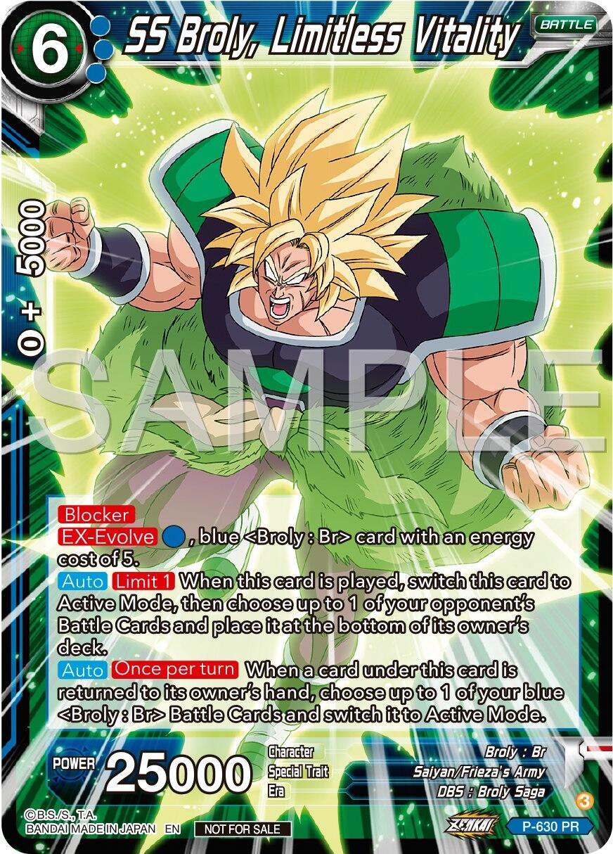 SS Broly, Limitless Vitality (Zenkai Series Tournament Pack Vol.9) (P-630) [Promotion Cards] | Odin's Place