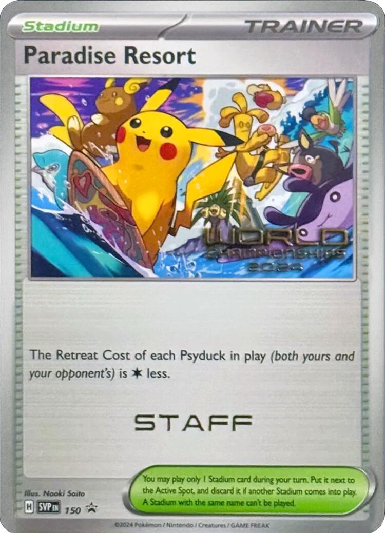 Paradise Resort (150) (World Championships 2024) (Staff) [Scarlet & Violet: Black Star Promos] | Odin's Place