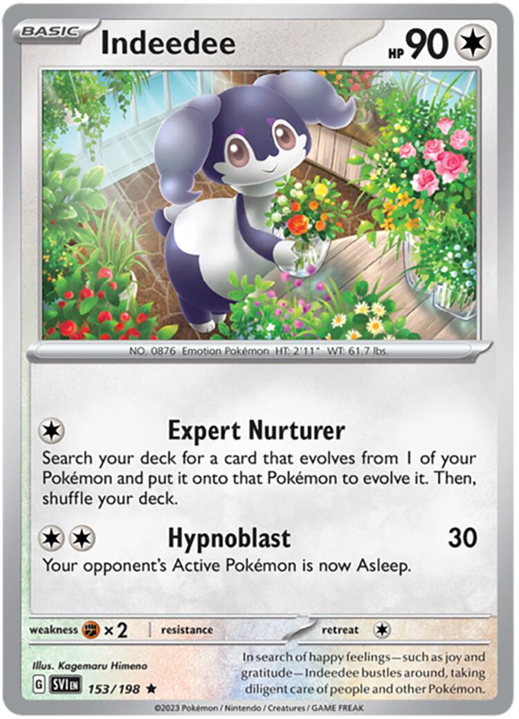 Indeedee (153/198) (Theme Deck Exclusive) [Scarlet & Violet: Base Set] | Odin's Place