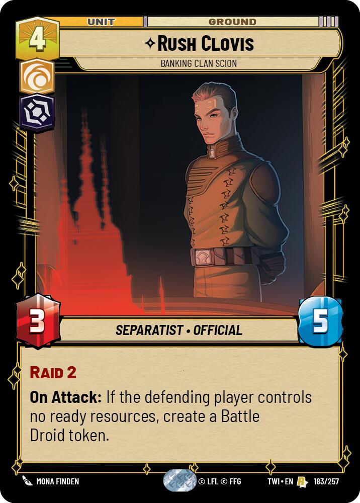 Rush Clovis - Banking Clan Scion (183/257) (183/257) [Twilight of the Republic] | Odin's Place