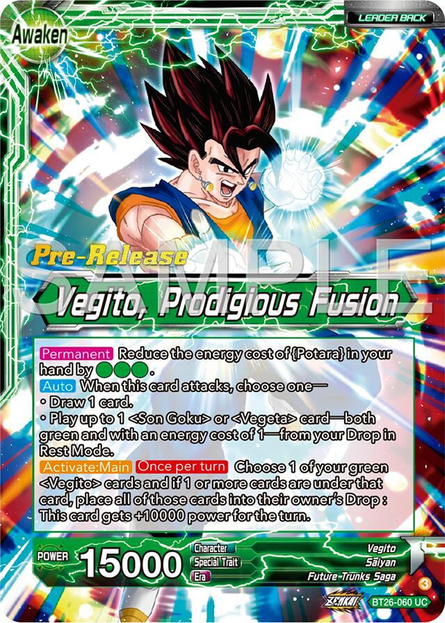 Son Goku & Vegeta // Vegito, Prodigious Fusion (BT26-060) [Ultimate Advent Prerelease Promos] | Odin's Place