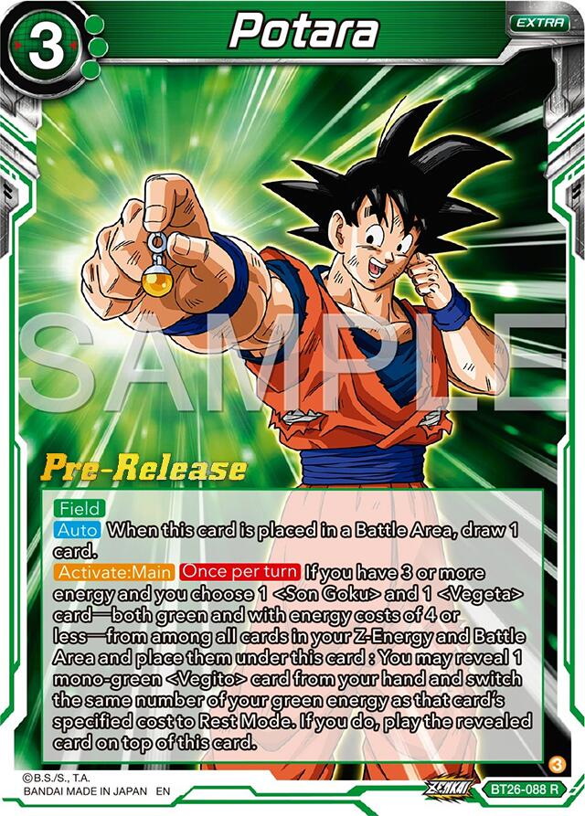 Potara (BT26-088) [Ultimate Advent Prerelease Promos] | Odin's Place