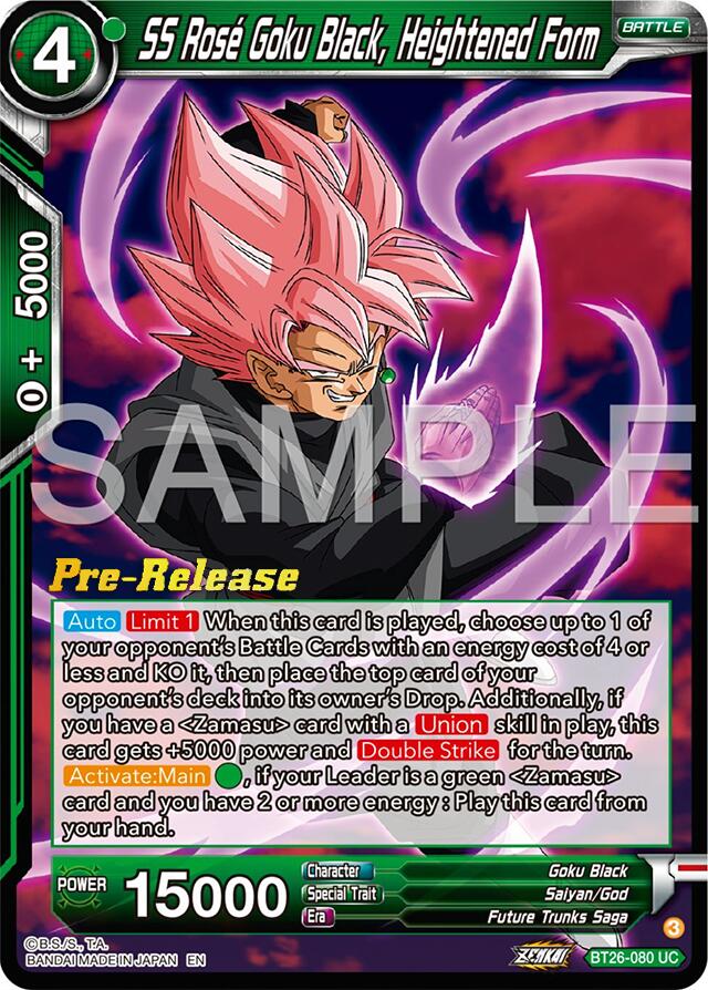 SS Rose Goku Black, Heightened Form (BT26-080) [Ultimate Advent Prerelease Promos] | Odin's Place