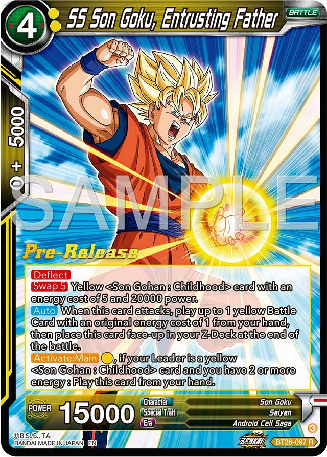 SS Son Goku, Entrusting Father (BT26-097) [Ultimate Advent Prerelease Promos] | Odin's Place