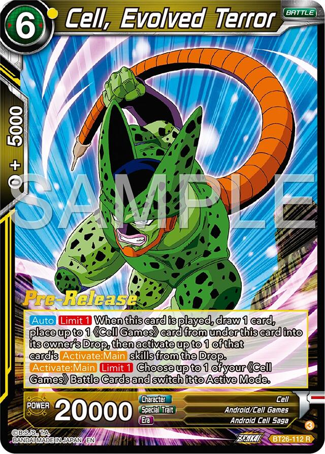 Cell, Evolved Terror (BT26-112) [Ultimate Advent Prerelease Promos] | Odin's Place