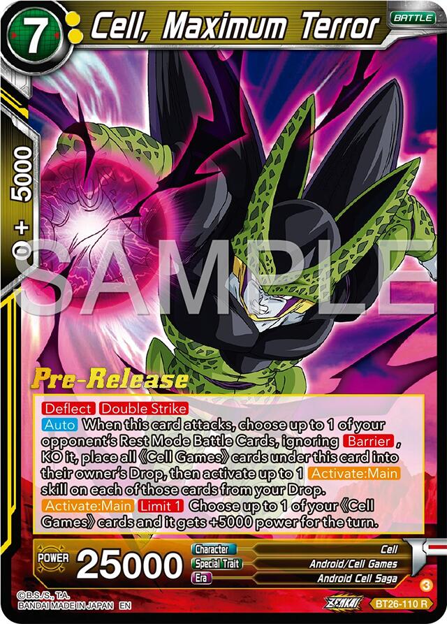 Cell, Maximum Terror (BT26-110) [Ultimate Advent Prerelease Promos] | Odin's Place