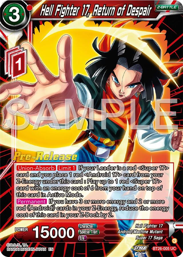 Hell Fighter 17, Return of Despair (BT26-005) [Ultimate Advent Prerelease Promos] | Odin's Place
