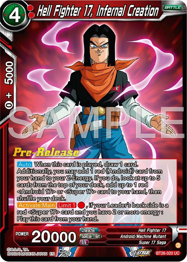 Hell Fighter 17, Infernal Creation (BT26-020) [Ultimate Advent Prerelease Promos] | Odin's Place