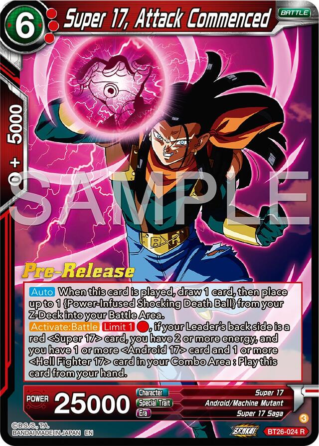 Super 17, Attack Commenced (BT26-024) [Ultimate Advent Prerelease Promos] | Odin's Place