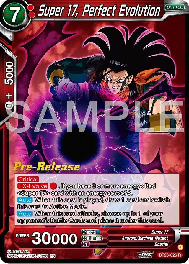 Super 17, Perfect Evolution (BT26-026) [Ultimate Advent Prerelease Promos] | Odin's Place