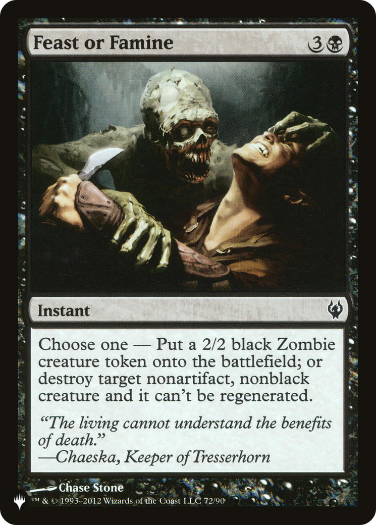 Feast or Famine [The List] | Odin's Place