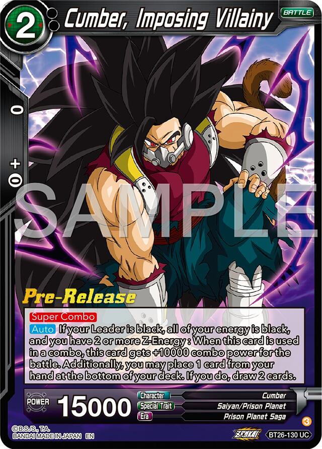 Cumber, Imposing Villainy (BT26-130) [Ultimate Advent Prerelease Promos] | Odin's Place