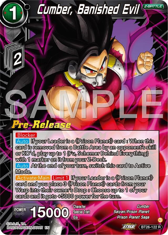 Cumber, Banished Evil (BT26-122) [Ultimate Advent Prerelease Promos] | Odin's Place